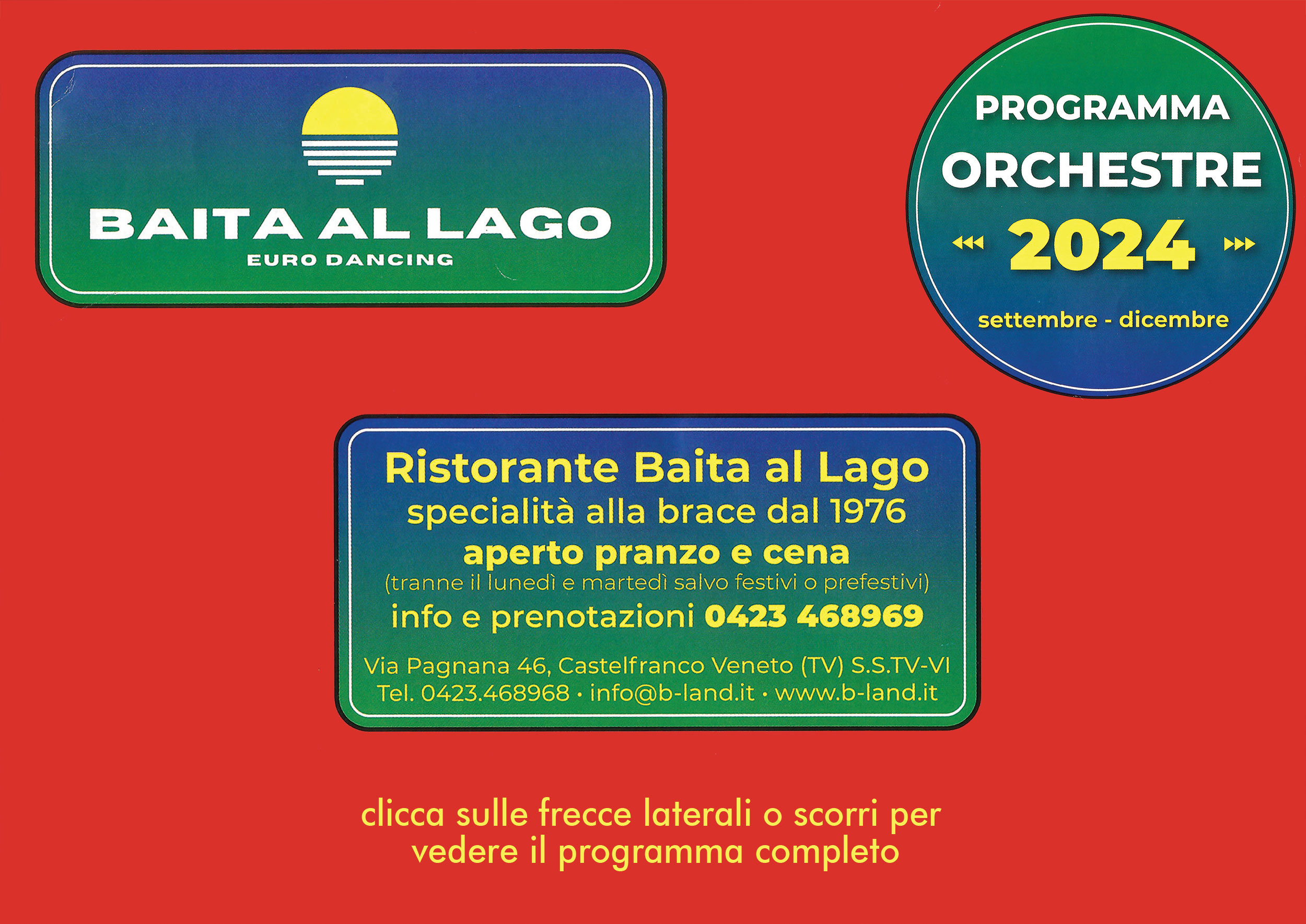 Programma Orchestre Baita Al Lago